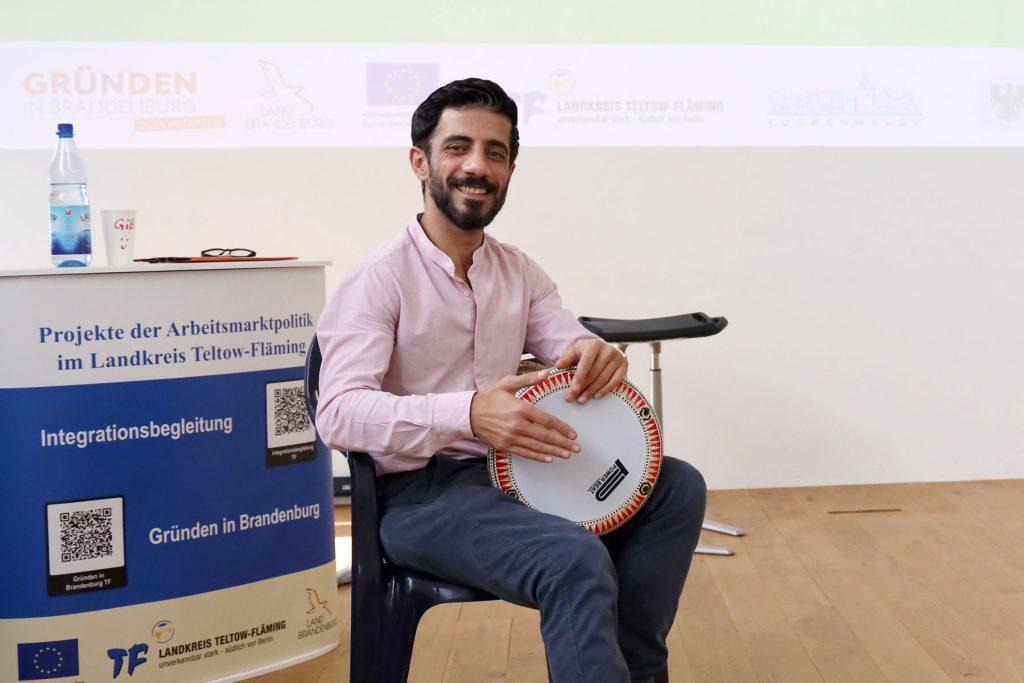 Auftakt zur Veranstaltung mit Existenzgründer Haval Khalil